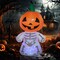 Inflatable Halloween Decoration 47.25" W x 34.75" D x 70.75" H Orange Pumpkin Skeleton